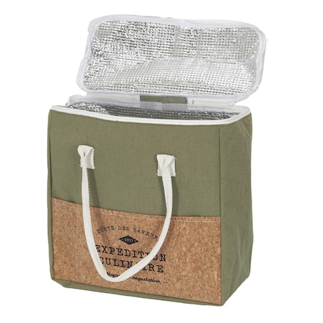 TORBA NA LUNCH Refreshing Cork 8L zielona design z korkiem