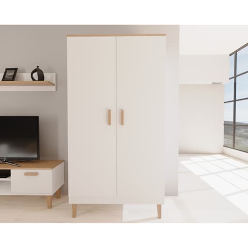 Szafa Denver biały & hikora