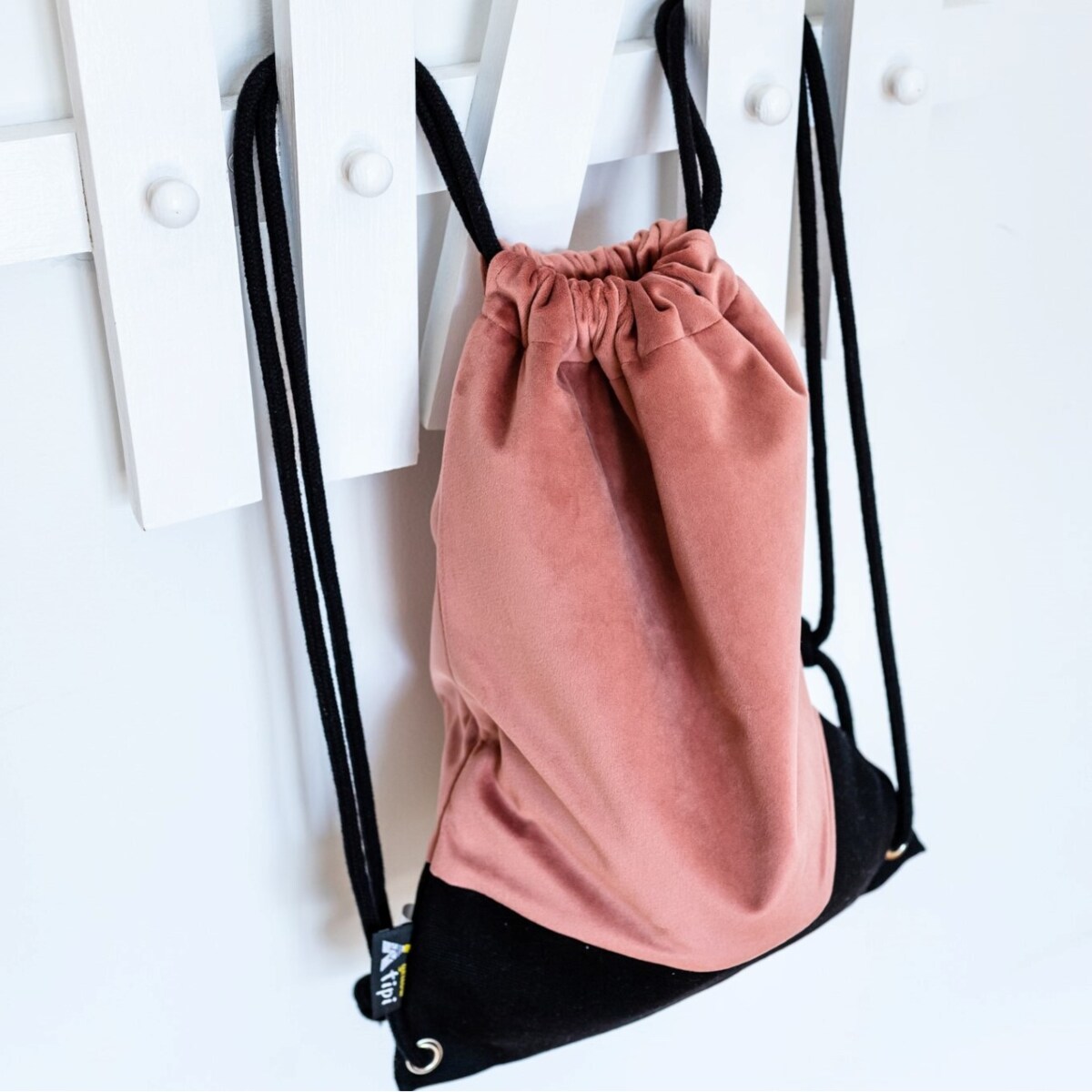 Worek plecak Kiddy Velvet, granat, 28x40cm, Posh Velvet