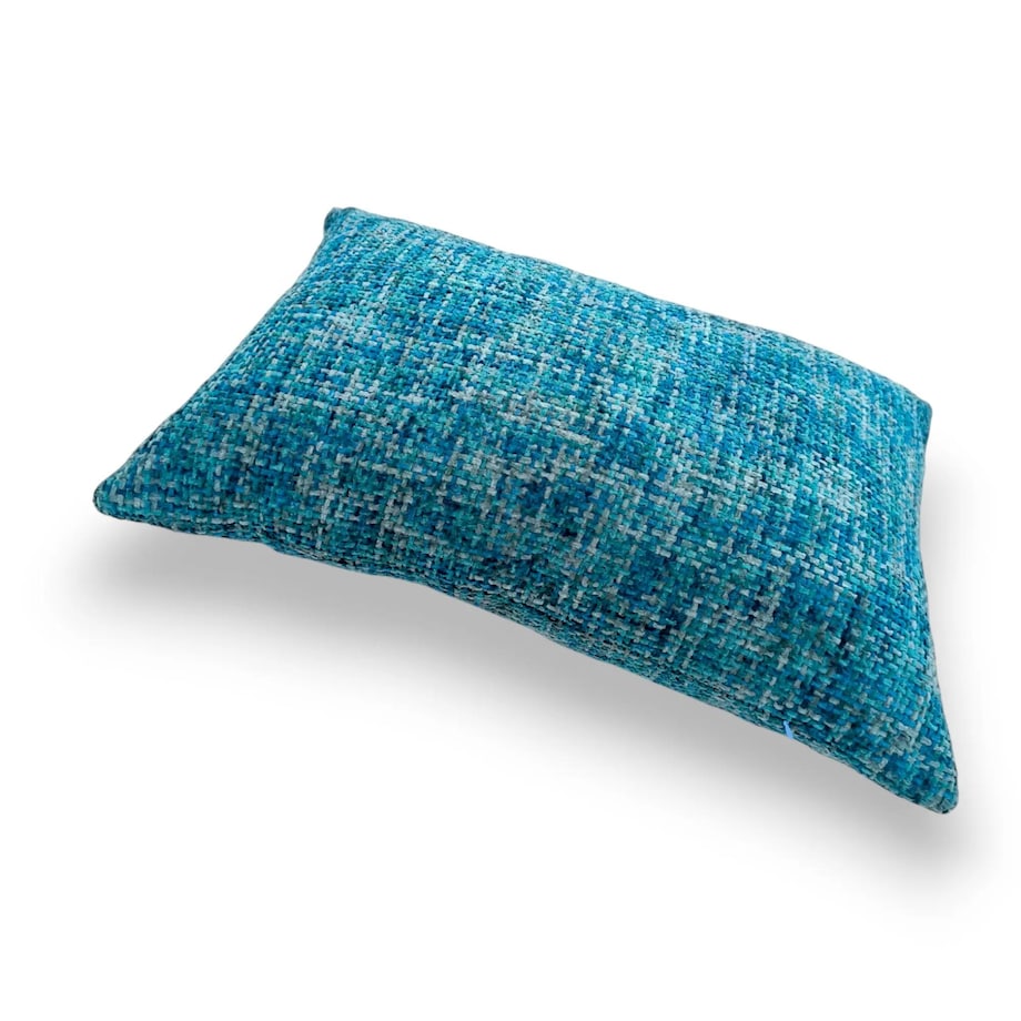 Niebieska - turkusowa poduszka dekoracyjna 60x40 Stella - melanż