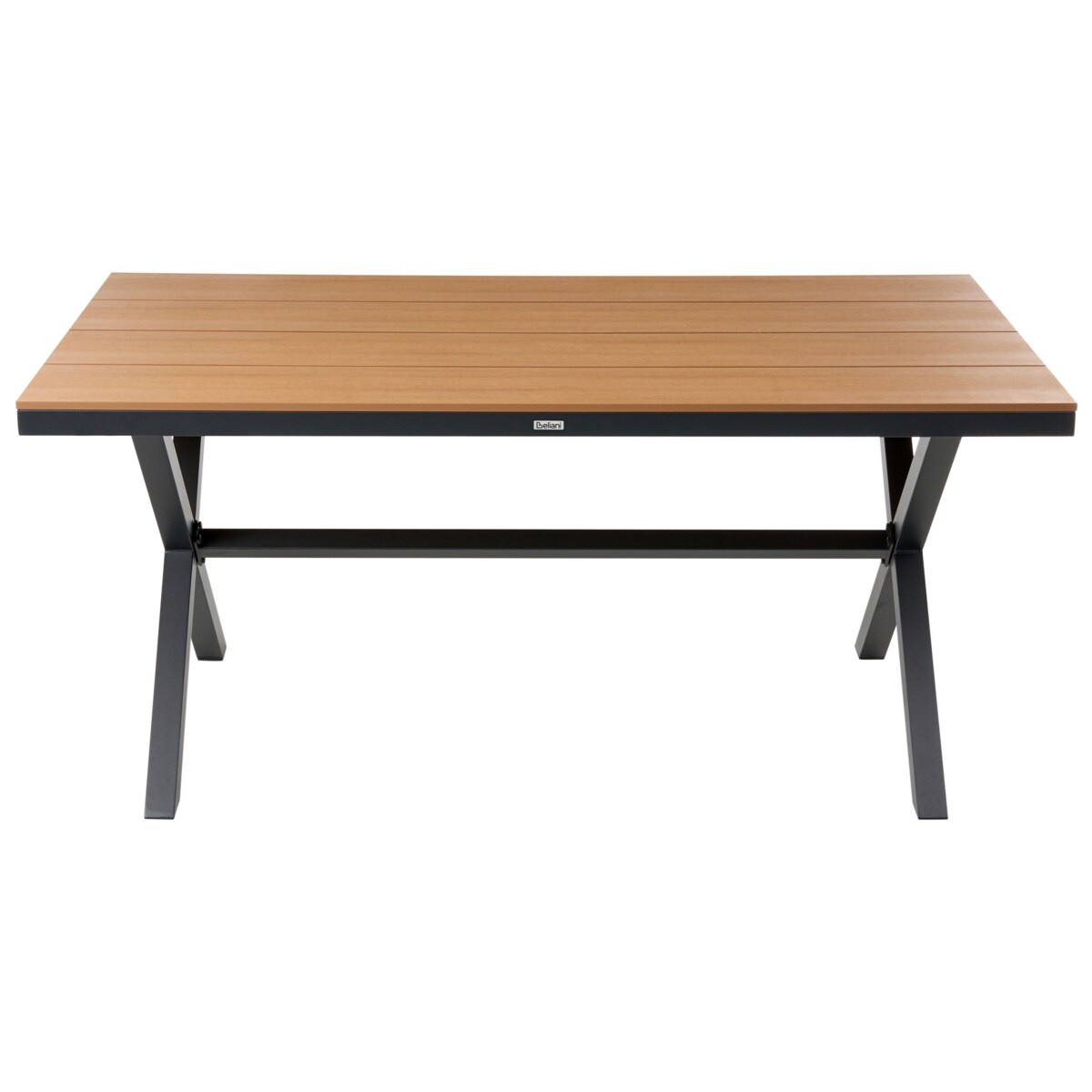 Stół ogrodowy TIANO 160 cm 90 cm Metal Czarny