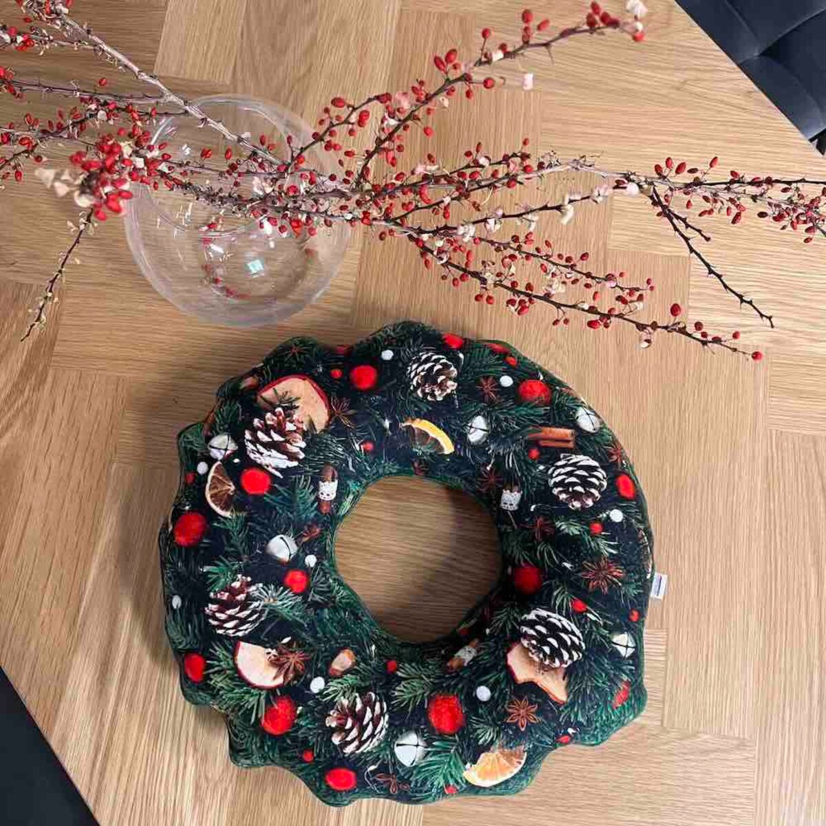 Poduszka Wianek mały świąteczny Boże Narodzenie