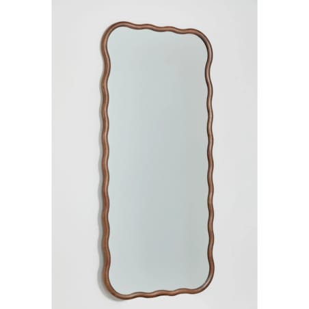 Lustro ścienne z drewna dębowego Aldreu 95x200 cm