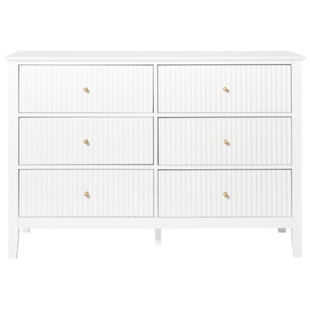 Komoda 6 szuflad biała ASSISI
