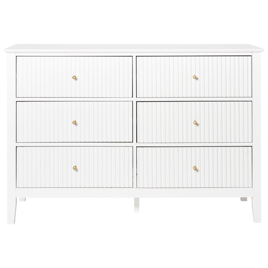 Komoda 6 szuflad biała ASSISI