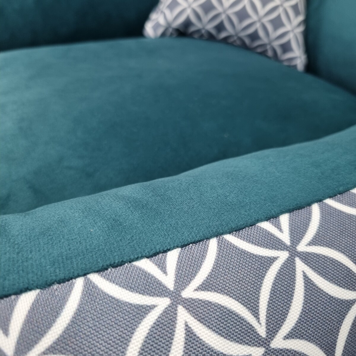 Stylowe legowisko dla psa OTTO, 80x60 cm, Turkus