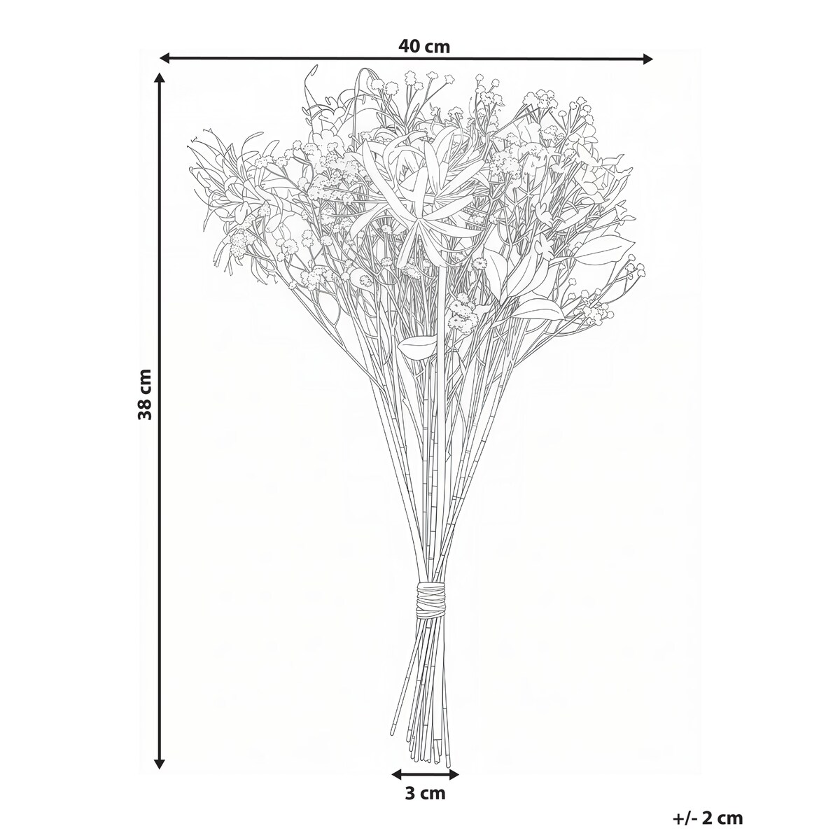 Bukiet sztucznych kwiatów VEIROS 38 cm Biały