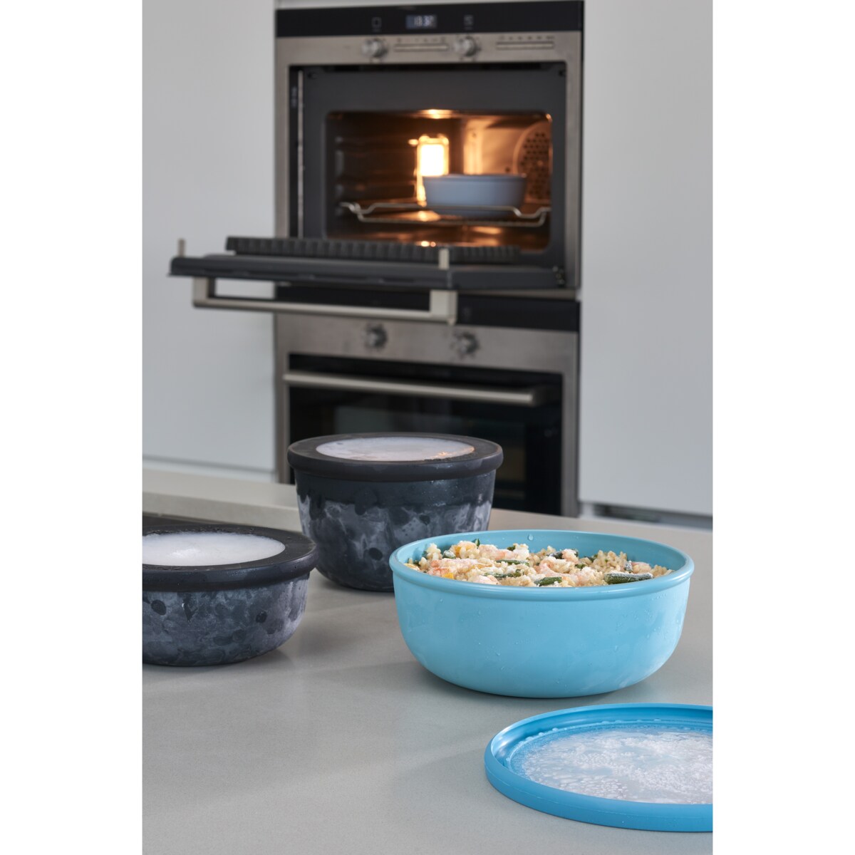 Zestaw 3 misek Cirqula okrągła 500 1000 2000 Nordic Blue 106231015700