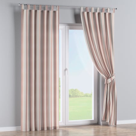 Zasłona na szelkach 1 szt. 130x245 czerwone pasy