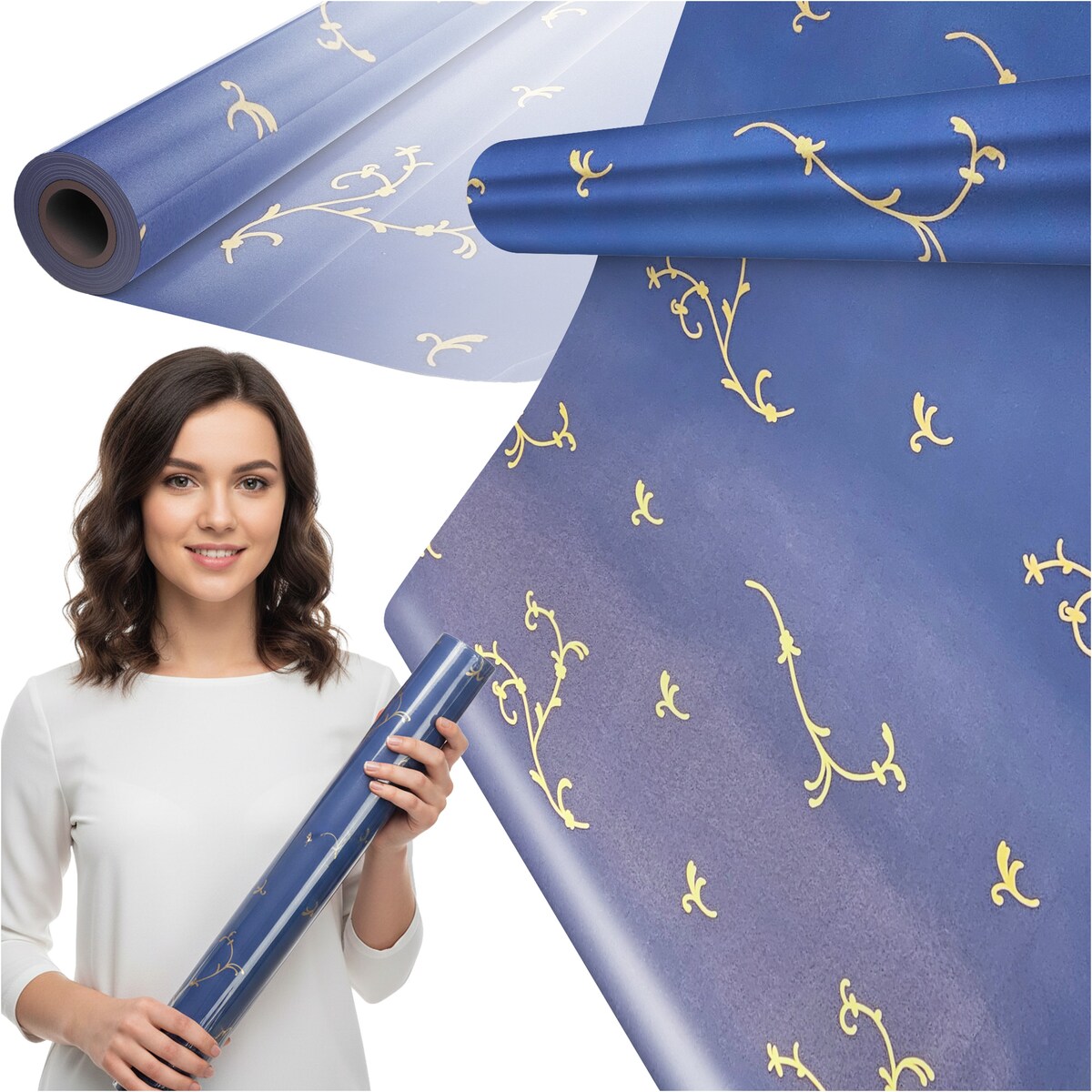 Papier Prezentowy Do Pakowania Prezentów 20 m MEGAROLKA Ozdobny Do Paczek Na Walentynki Urodziny