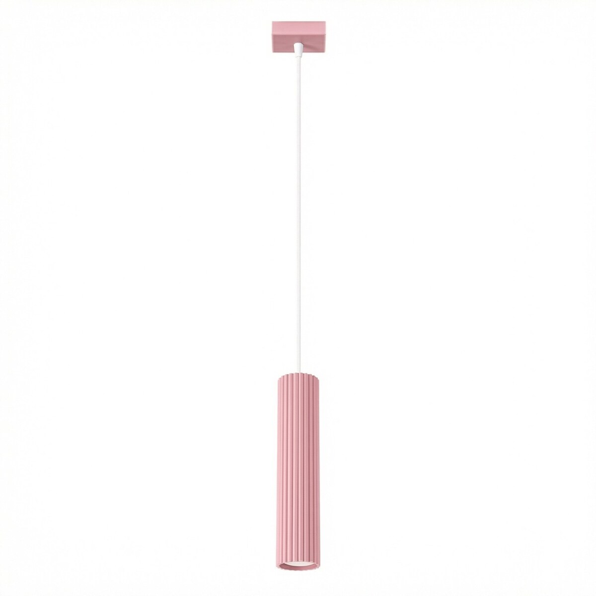 Lampa wisząca KARBON 1 różowa