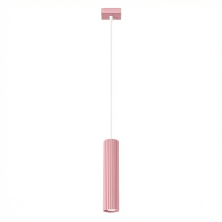 Lampa wisząca KARBON 1 różowa
