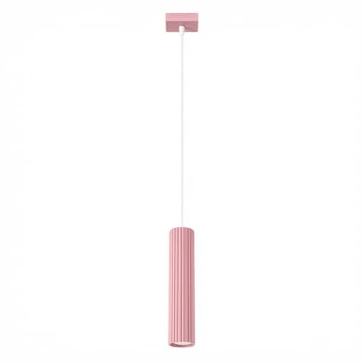 Lampa wisząca KARBON 1 różowa