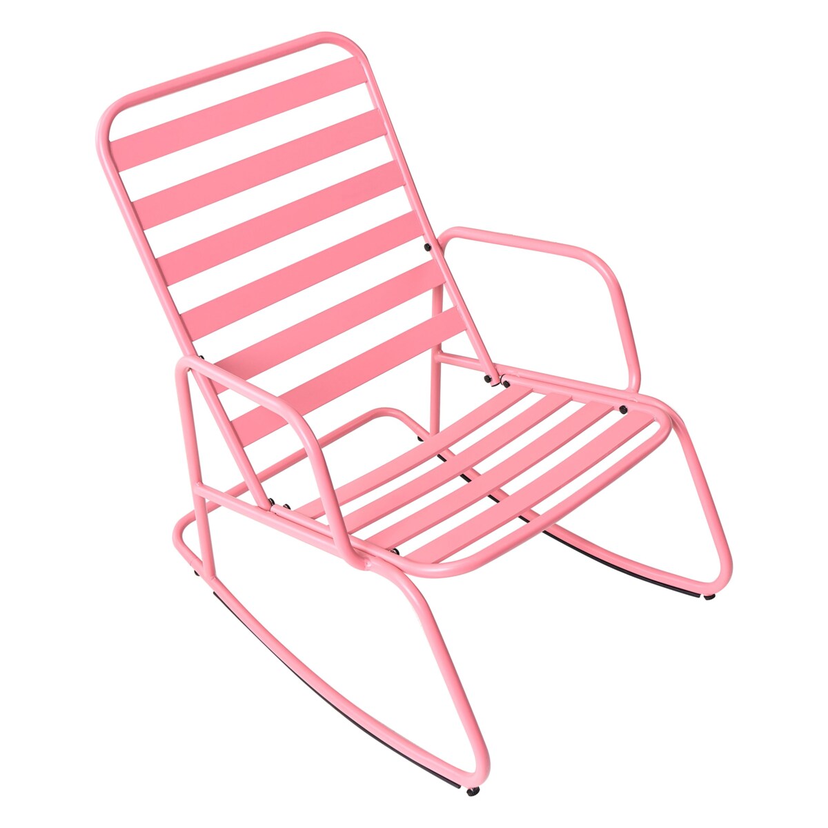 Fotel bujany ogrodowy TURI Metal Różowy