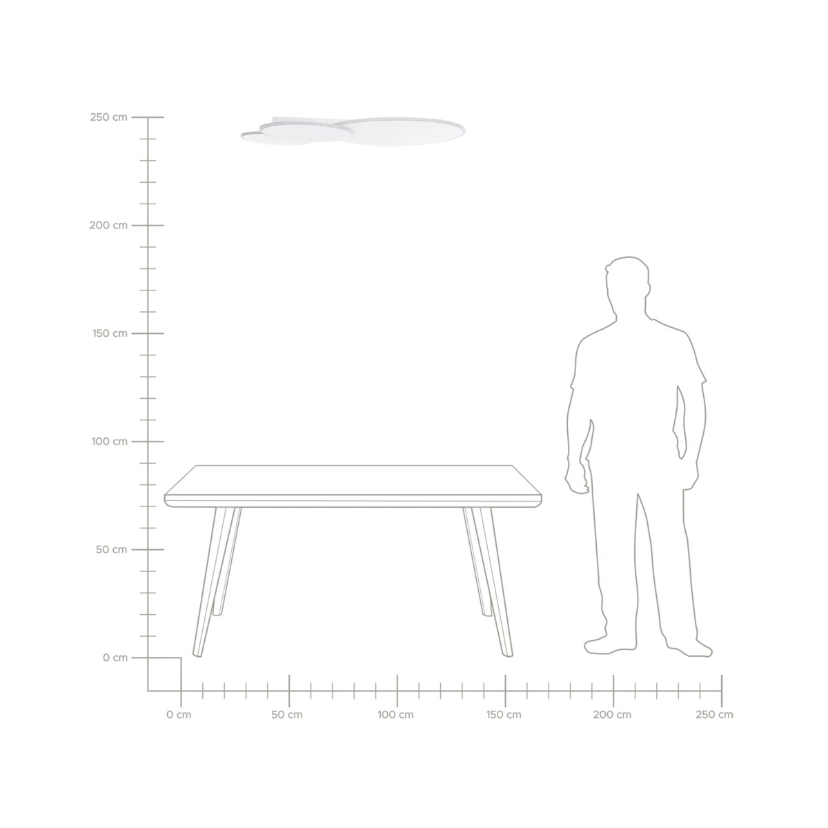 Lampa sufitowa LED biała GABRIK