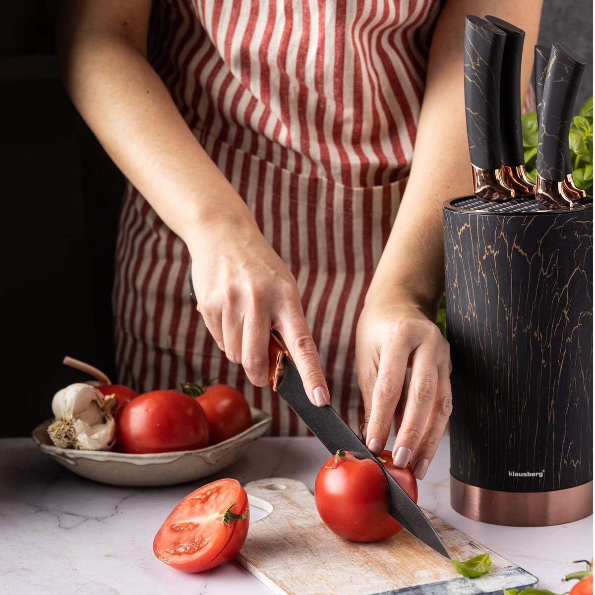 Zestaw noży kuchennych w bloku 5 elementów KLAUSBERG
