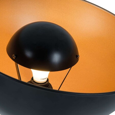 Studyjna LAMPA podłogowa BERNICE 2096458 Nave stojąca OPRAWA metalowa na trójnogu czarna złota