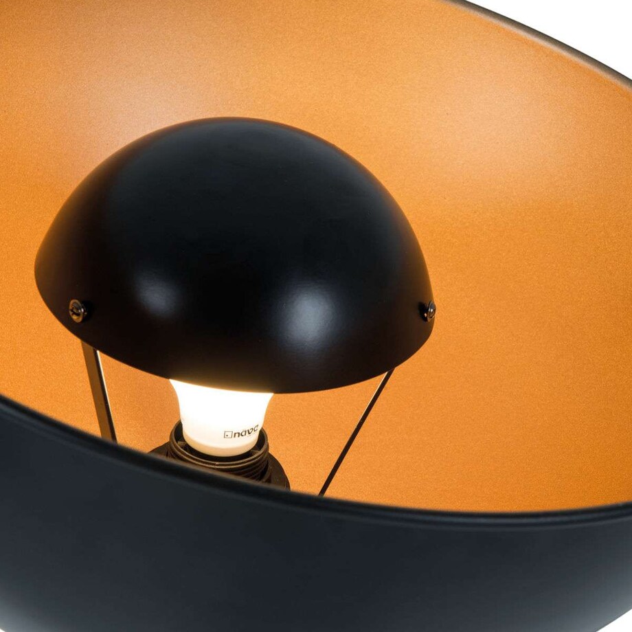 Studyjna LAMPA podłogowa BERNICE 2096458 Nave stojąca OPRAWA metalowa na trójnogu czarna złota