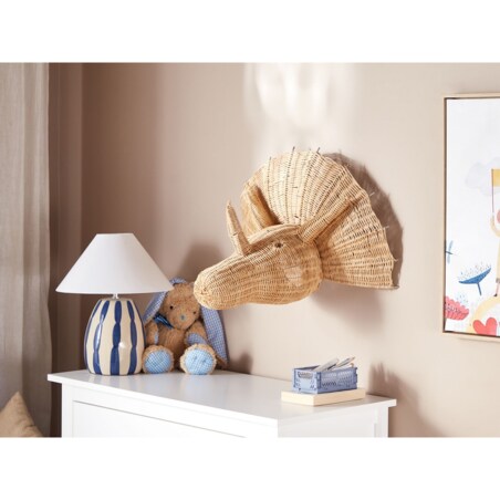 Rattanowa dekoracja ścienna dinozaur jasna BIOKO