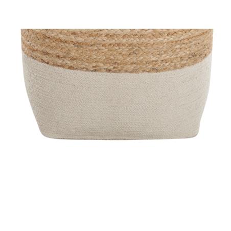 Puf 44 x 44 x 44 cm beżowy KIRAMA