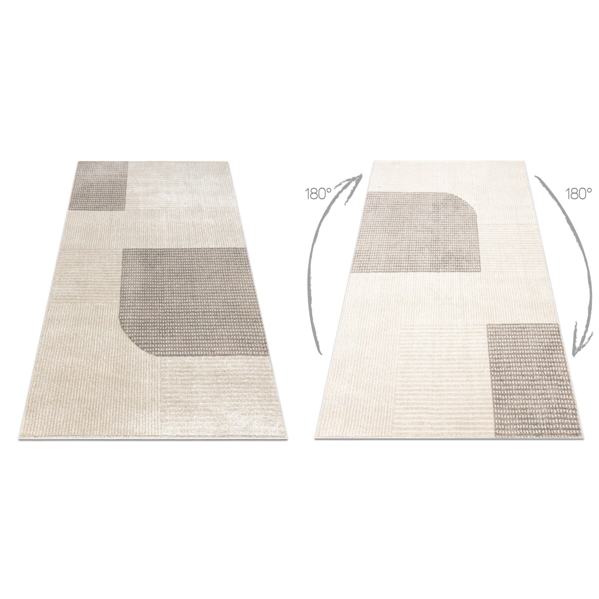 Dywan FUSION 0805 krem / beż - Geometryczny, 200x290 cm