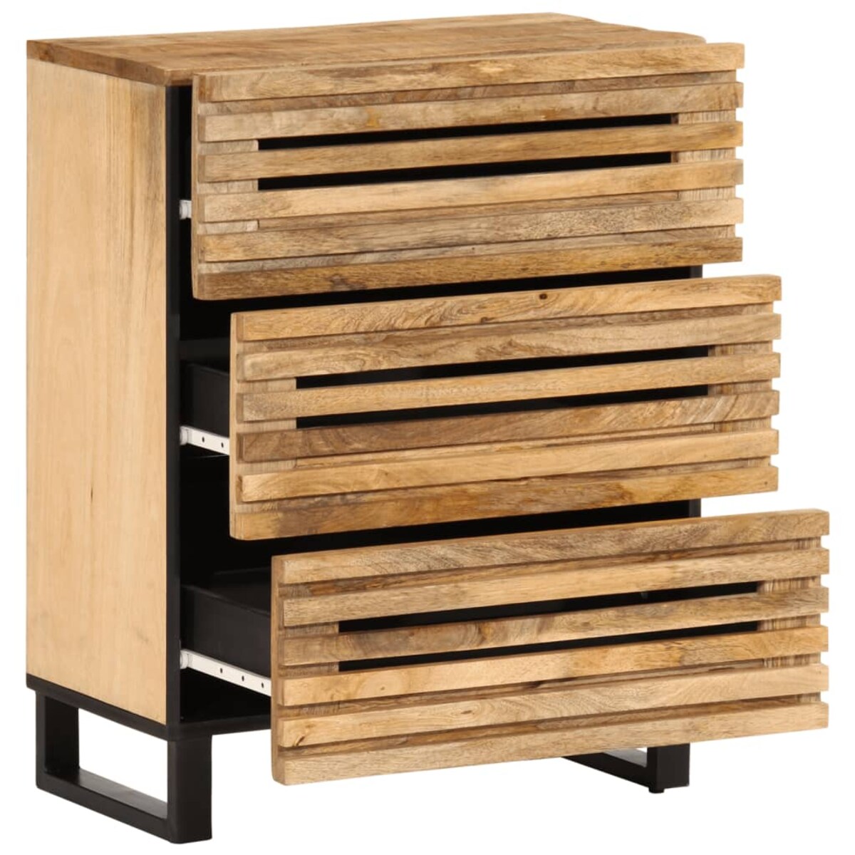 vidaXL Szafka, 60x34x75 cm, lite surowe drewno mango