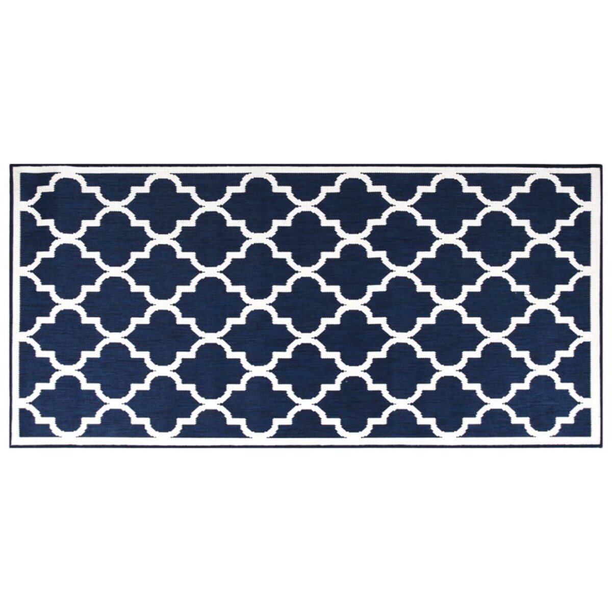 vidaXL Dywan zewnętrzny, granatowo-biały, 80x150 cm, dwustronny