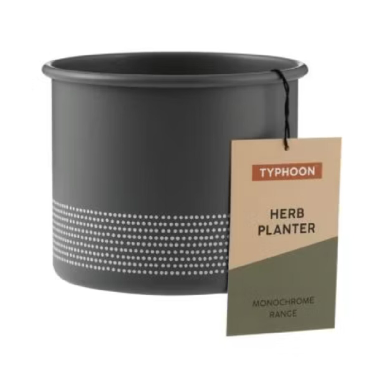 Osłonka na doniczkę na zioła szara Monochrome, Typhoon