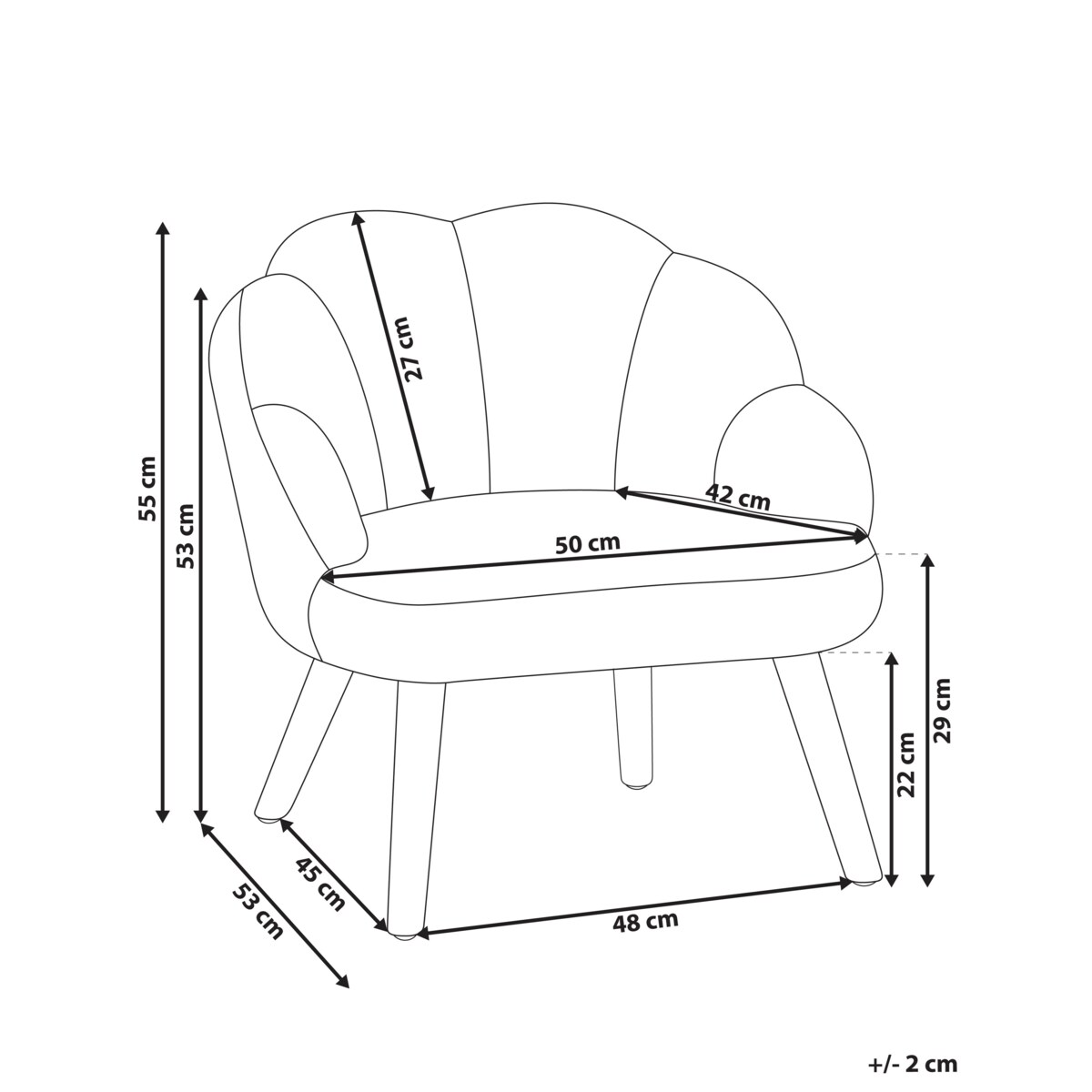 Fotel dziecięcy MILAND Boucle Jasnobeżowy