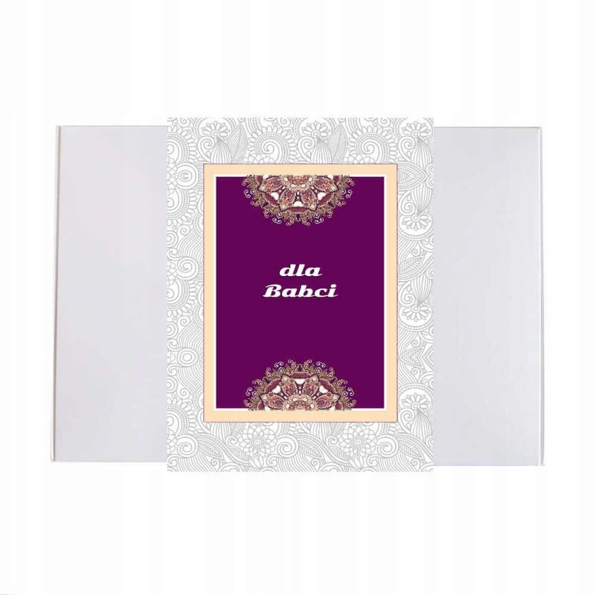 Klasyczny Duży kawowy ZESTAW BOX z czekoladowym sercem DLA BABCI PREZENT