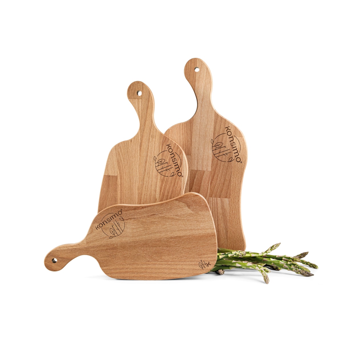 Konsimo LIVO Zestaw desek do krojenia (3szt.), drewno bukowe