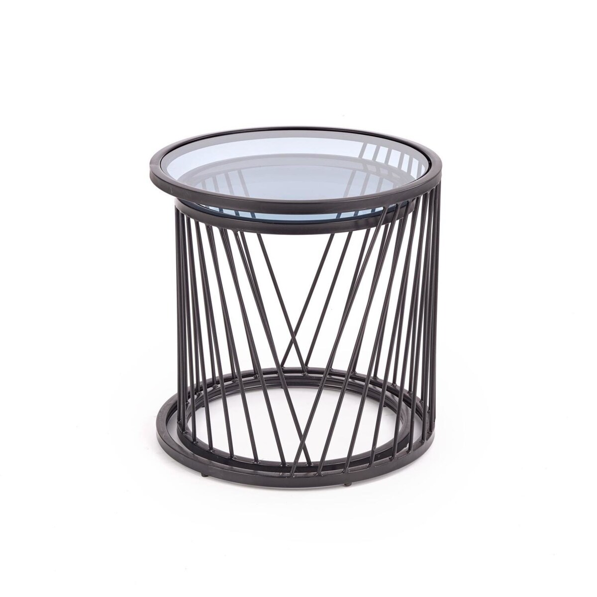 ZESTAW 2 STOLIKÓW Tornello SZKLANE 50/50 cm i 42/45 cm