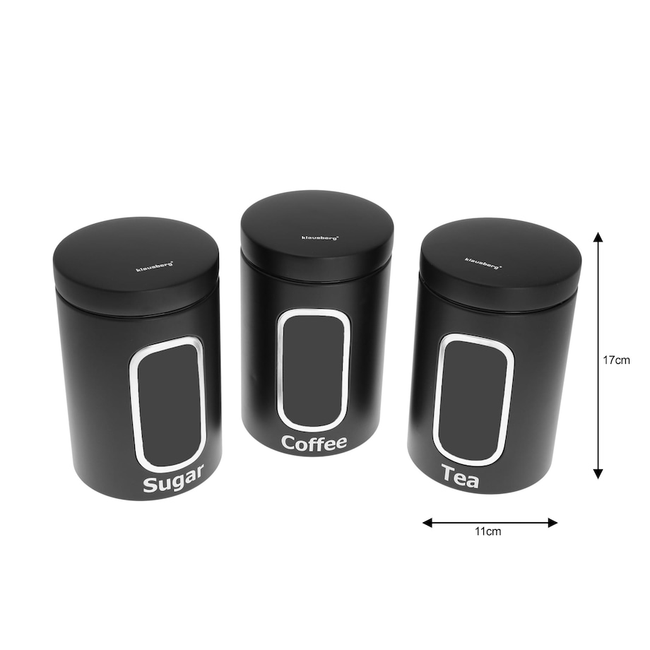 Klausberg chlebak w zestawie z 3 pojemnikami KB7098BK