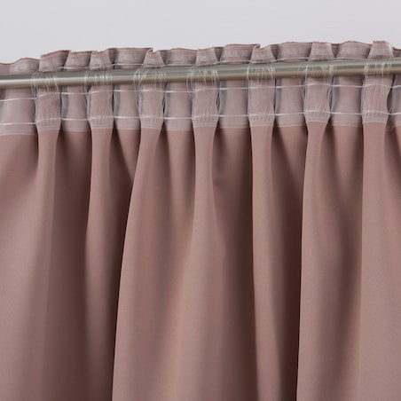 Zasłona zaciemniająca na taśmie marszczącej pudrowy róż 140 x 280 cm 1 szt. 140x280 różowy-beżowy