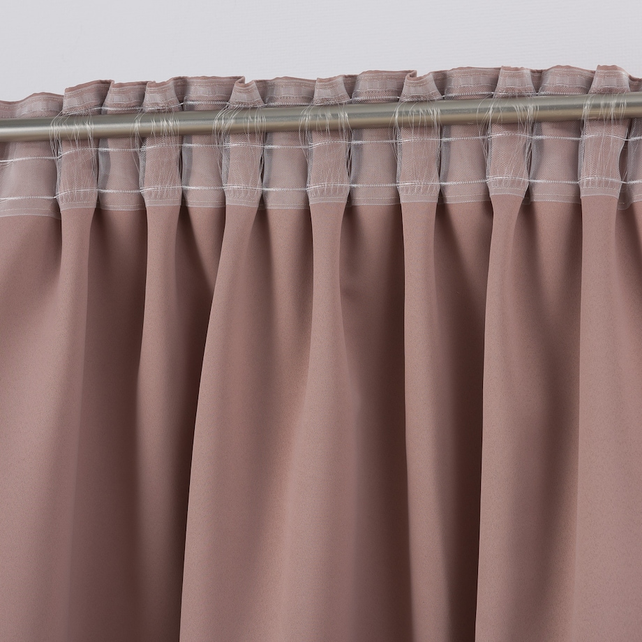 Zasłona zaciemniająca na taśmie marszczącej pudrowy róż 140 x 280 cm 1 szt. 140x280 różowy-beżowy