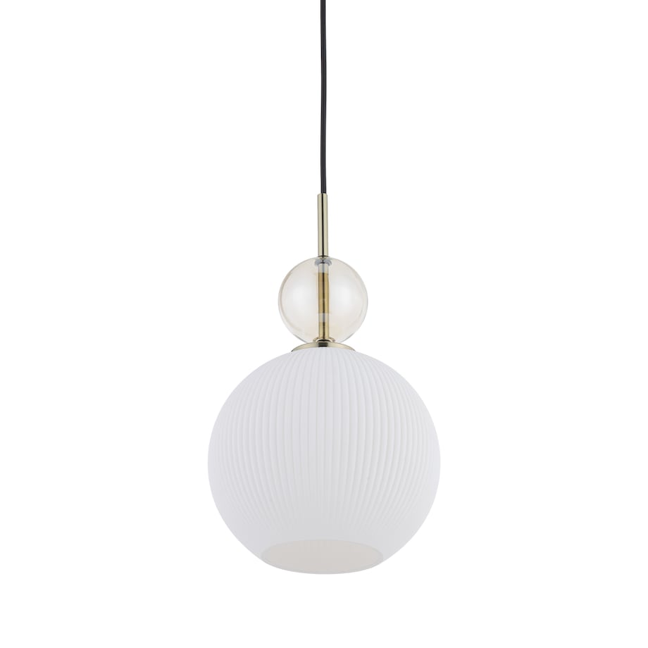 Lampa Wisząca Tk Lighting Sophia Big E27 Biały Klosz Koniakowa Kulka