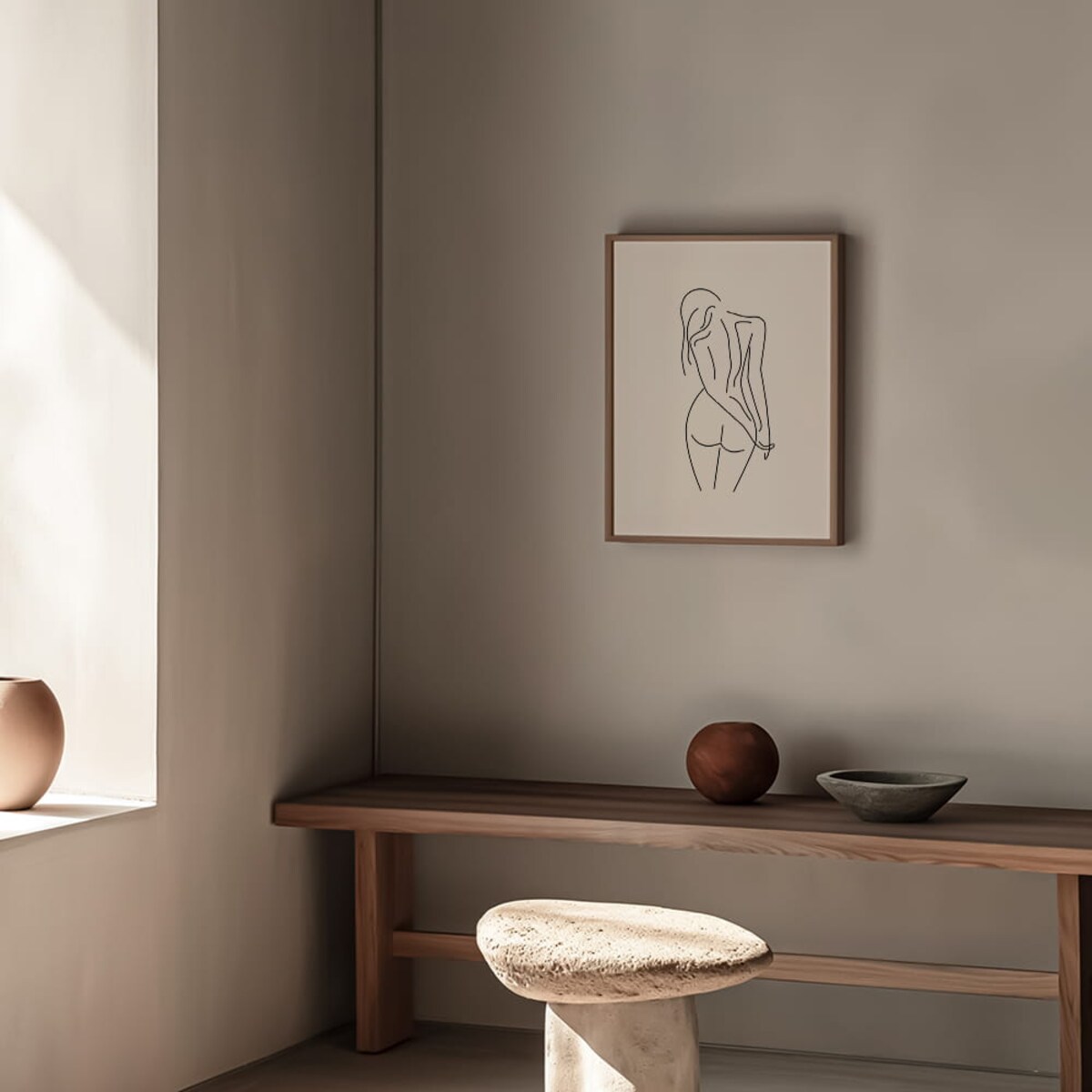 plakat line art female body 2 30x40 cm