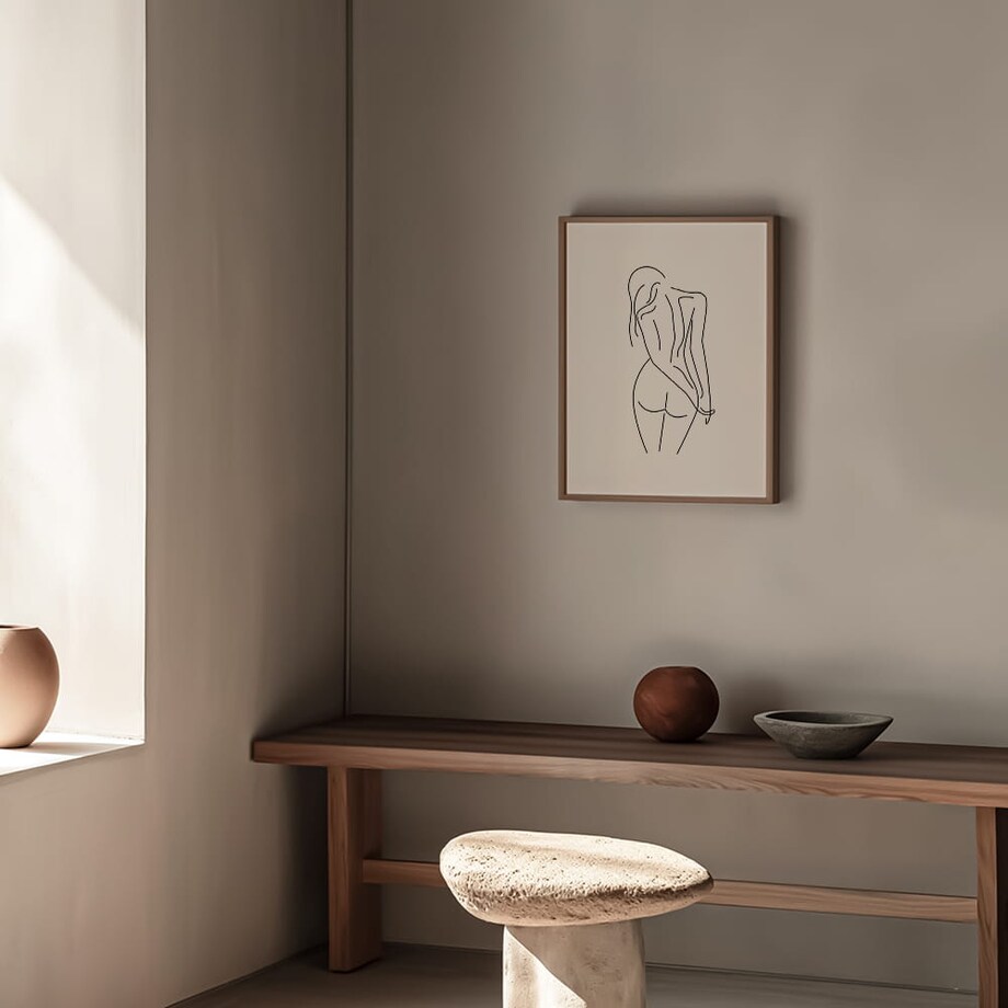 plakat line art female body 2 30x40 cm