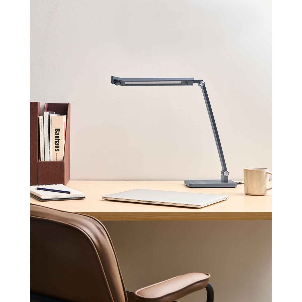 Lampa biurkowa LED LEPUS Z czujnikiem ruchu Ciemnoszary