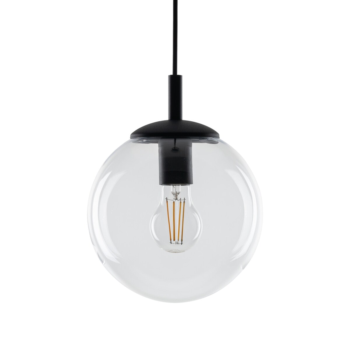Lampa wisząca TK Lighting ESME Transparent 3267 czarna transparentna E27 regulowana wysokość