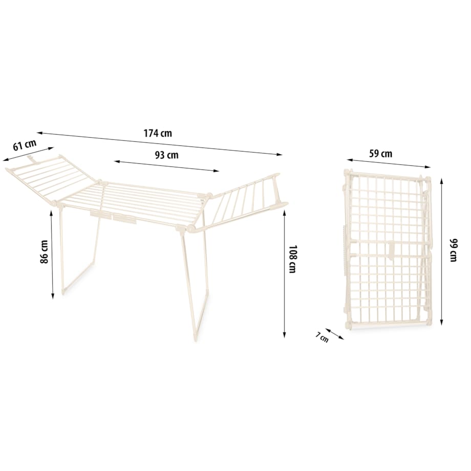 Suszarka na pranie stojąca rozkładana Debora złota Massido