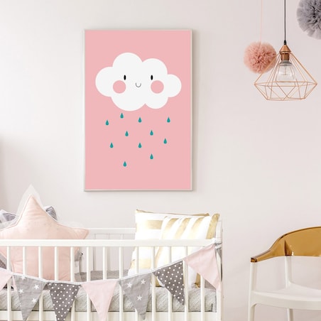 Plakat dla dzieci Chmurka różowa 20x30