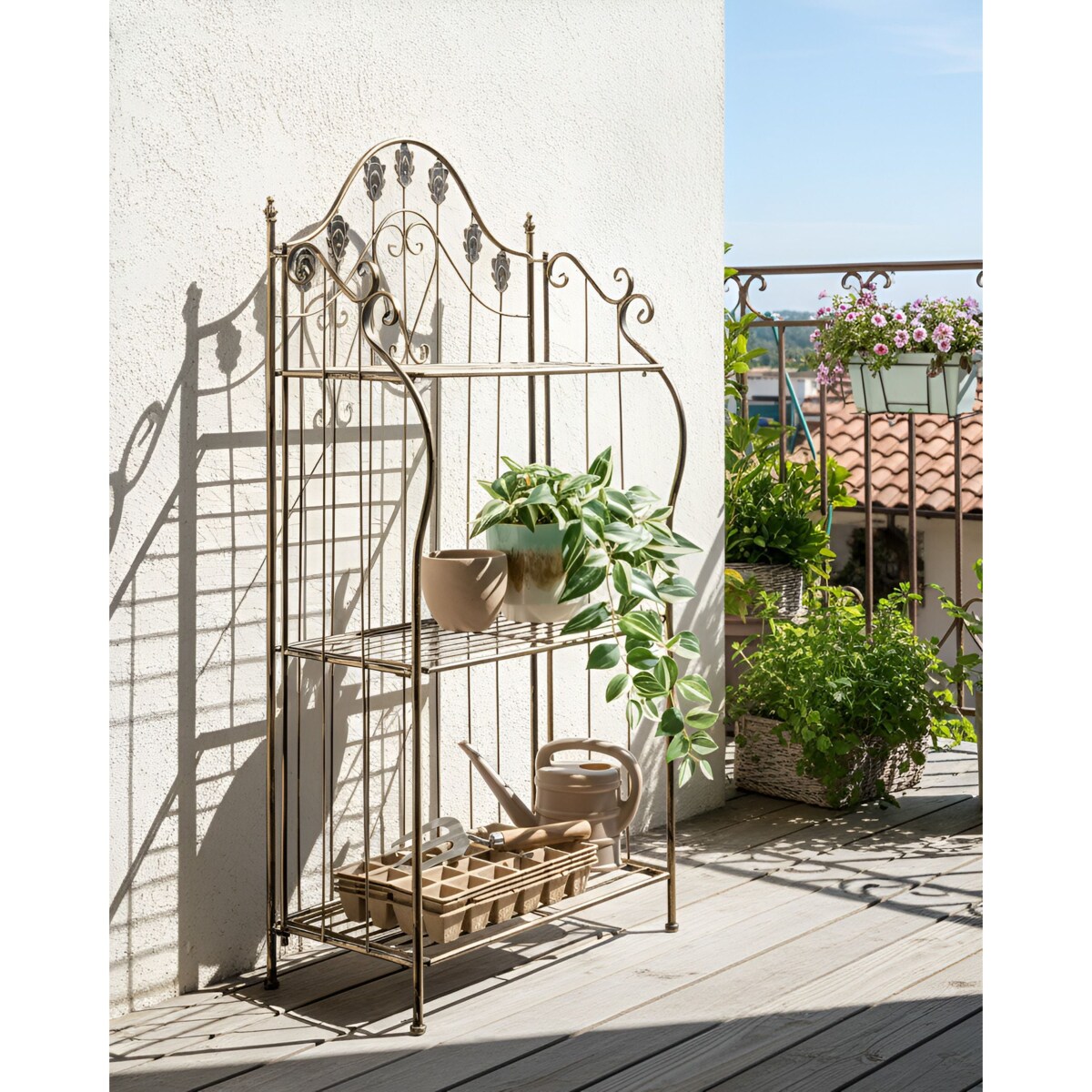 Regał VISANO Metal 59 cm 30 cm Czarny