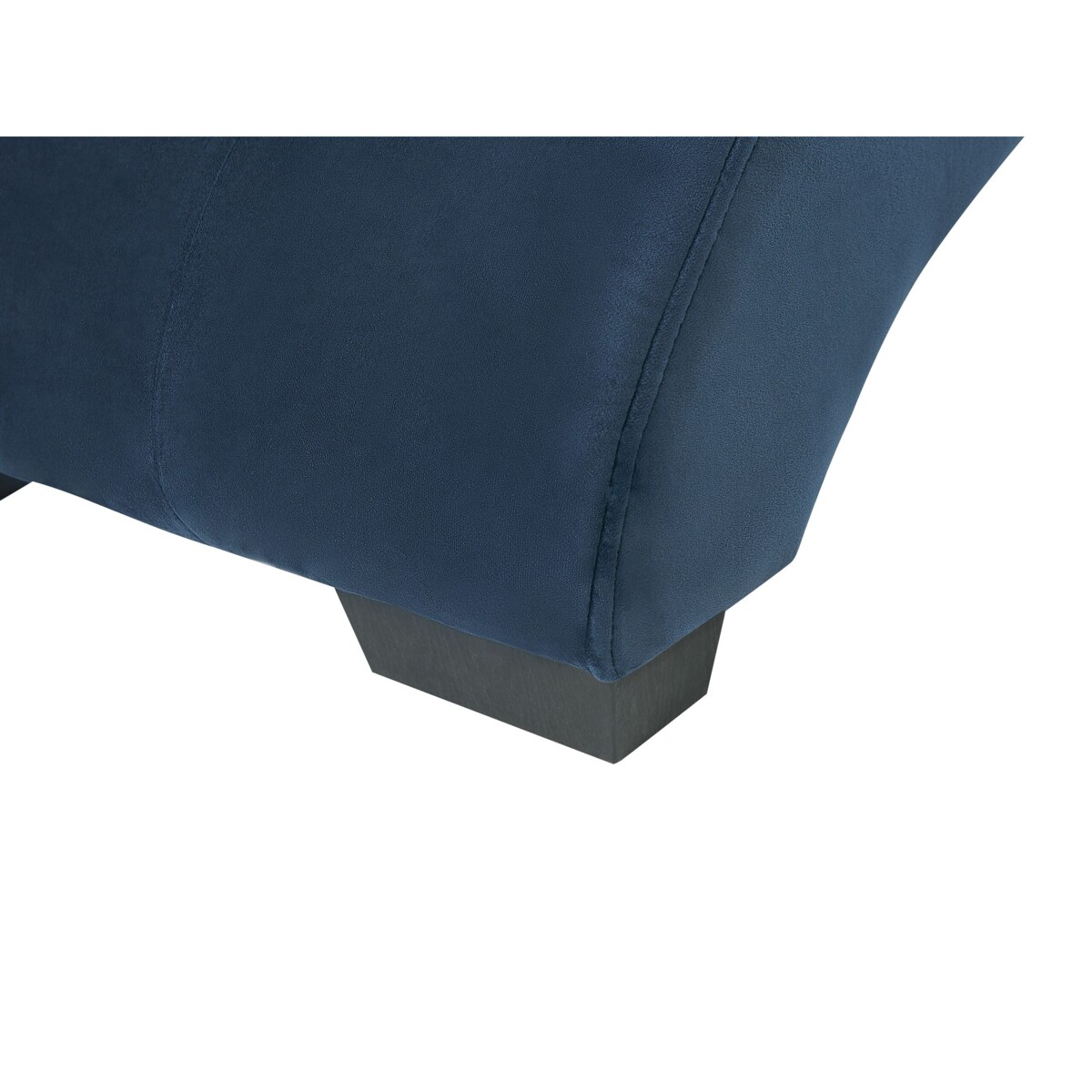 Szezlong welurowy z głośnikiem Bluetooth i portem USB niebieski SIMORRE