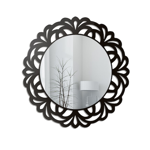 Dekoracyjne lustro w ażurowej ramie mdf - IDALIA