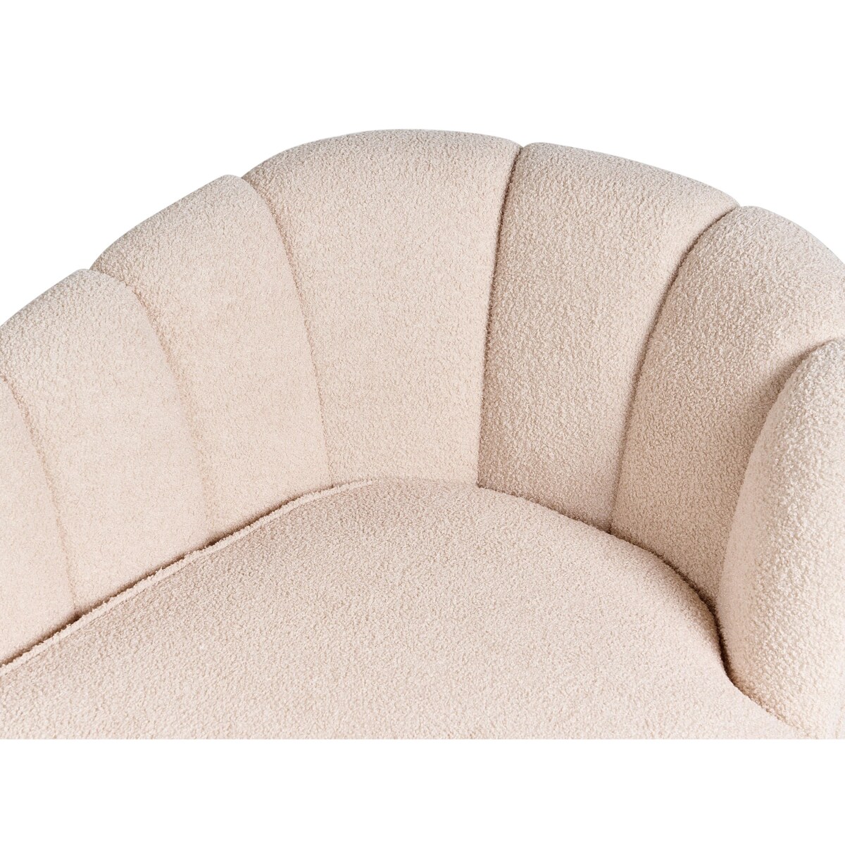 Szezlong boucle prawostronny jasnobeżowy ALLIER