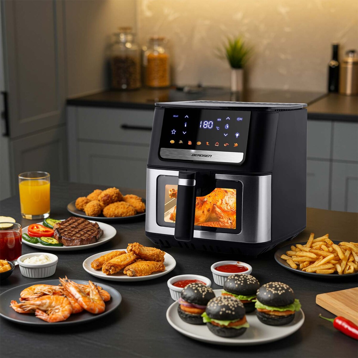 Frytkownica beztłuszczowa Berdsen Air Fryer 6,5l 1700W frytownica