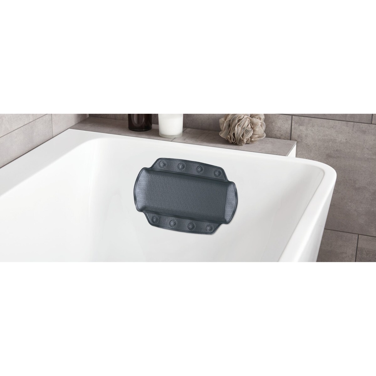 Kleine Wolke Arosa Poduszka do wanny ciemny szary 32x 22 cm