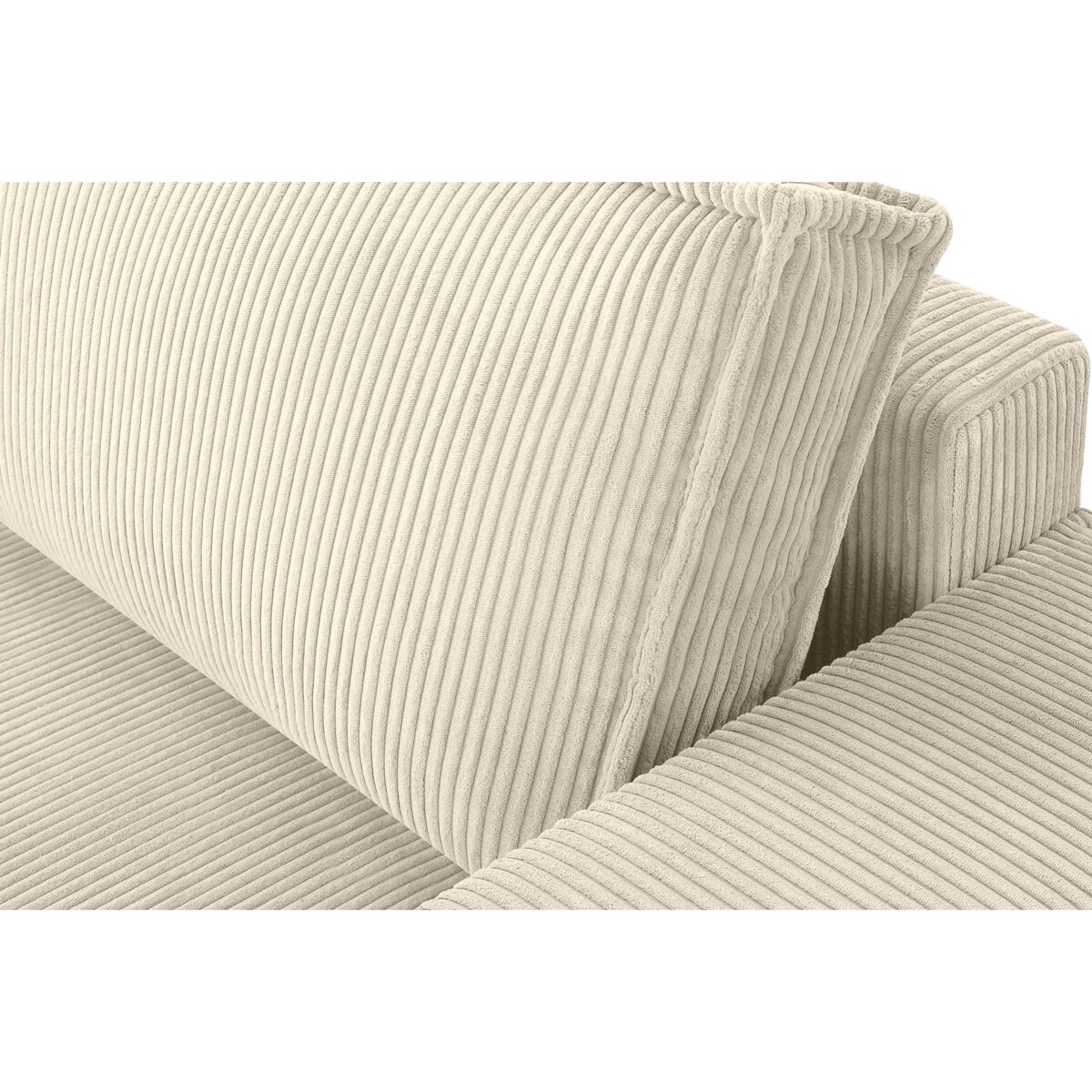 KONSIMO NAPI Sofa 3-osobowa z pojemnikiem pościel, kremowy