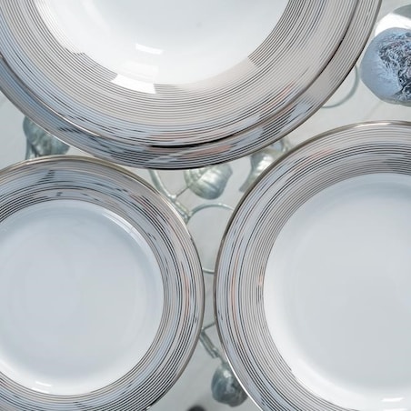 VILLA ITALIA Serwis obiadowy na 6 osób Komplet talerzy porcelanowych VALENTINO